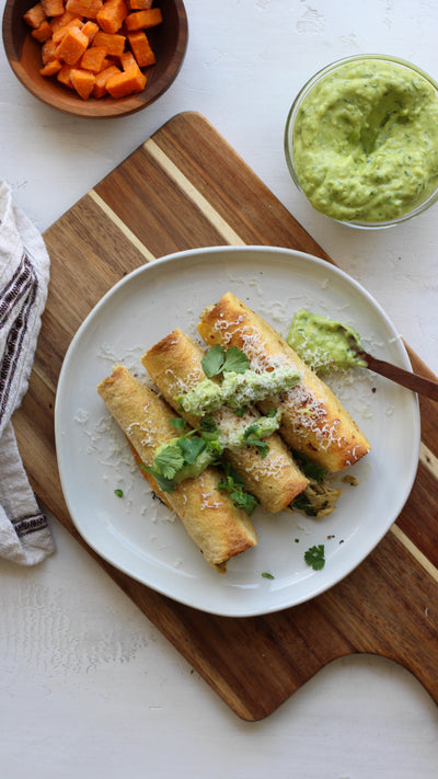 Salsa Verde Chicken Taquitos